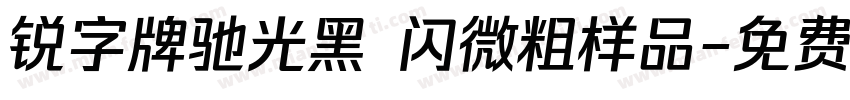 锐字牌驰光黑 闪微粗样品字体转换